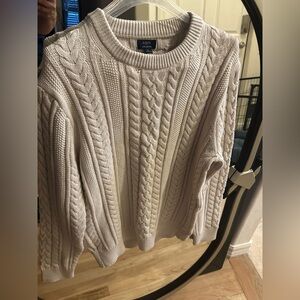 J. Crew Cream Cable-Knit Crew Sweater